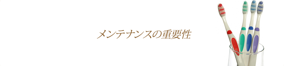 メンテナンスの重要性